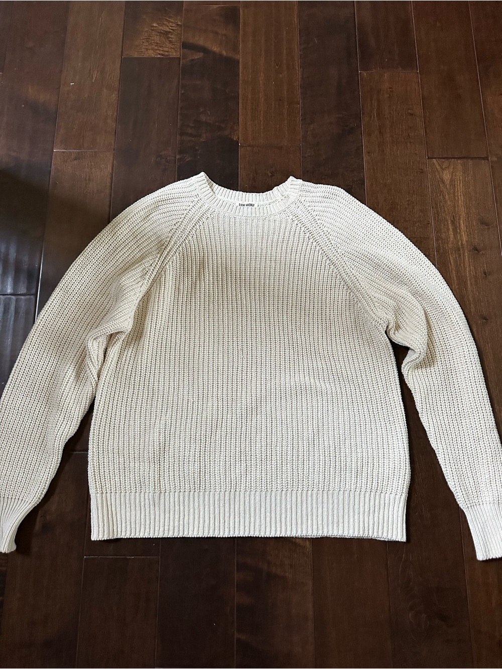 Djerf Avenue Cream Crewneck Sweater